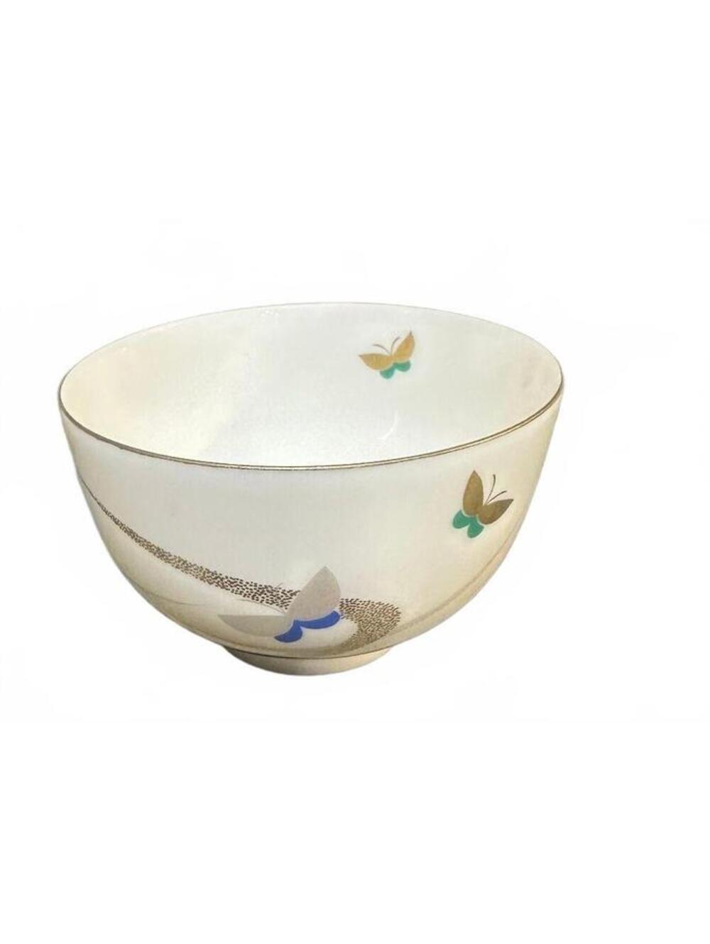 Vintage Milky Way Butterfly China Bowl Gold Trim 3.5"